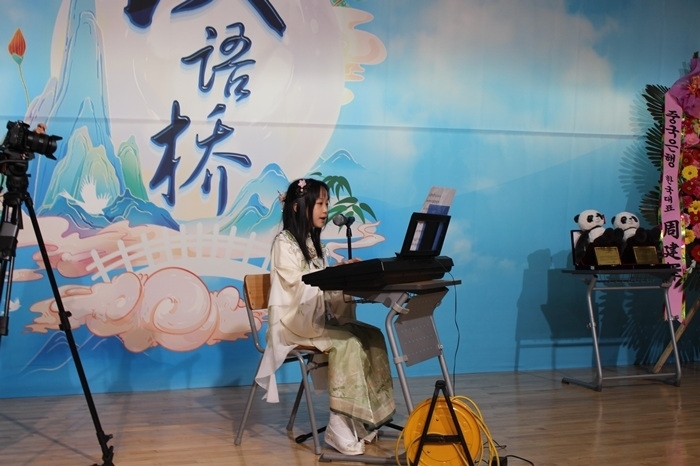 參賽選手在比賽中進行中華才藝展示。