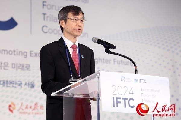 中日韓合作秘書處秘書長李熙燮致開幕辭。主辦方供圖