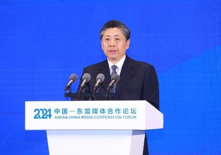 王藝華致辭。中國外文局供圖