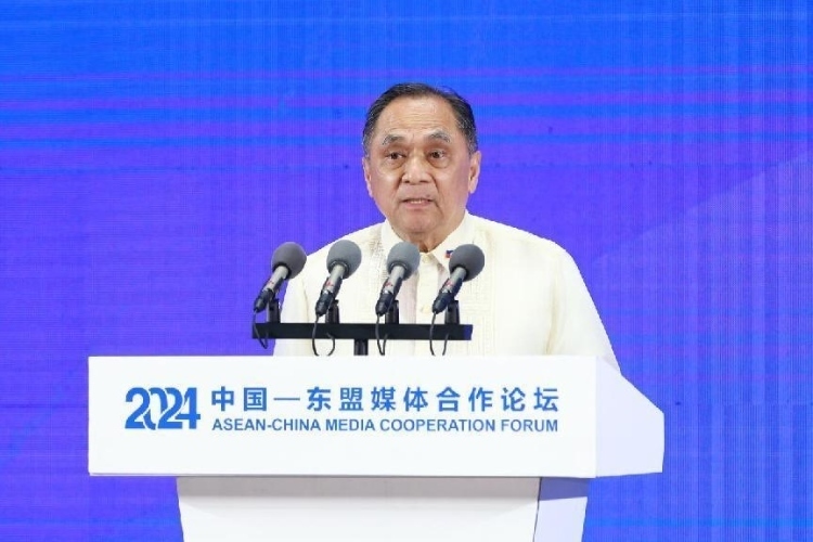 吉米致辭。中國外文局供圖