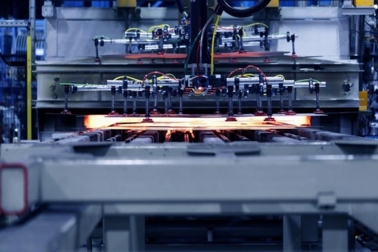 這是海斯坦普零件生產(chǎn)線（資料照片）。新華社發(fā)