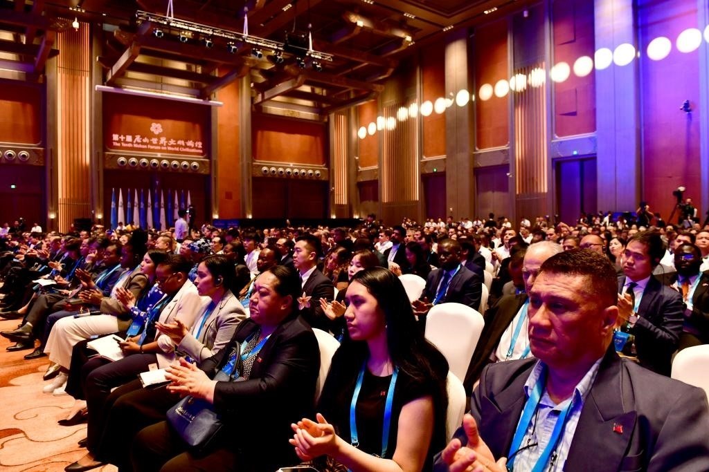 與會嘉賓出席第十屆尼山世界文明論壇。新華社記者 郭緒雷 攝