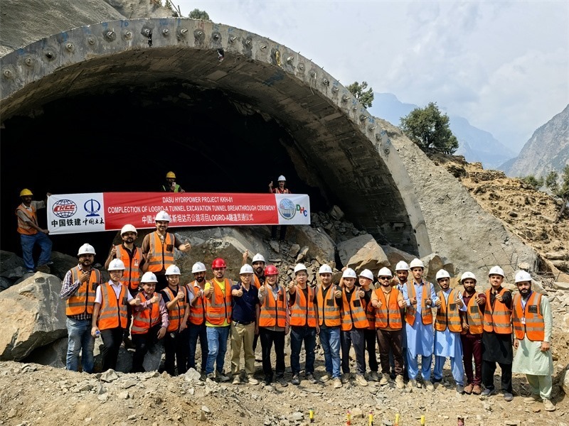 7月29日貫通儀式現(xiàn)場(chǎng)圖片。中國(guó)土木工程集團(tuán) 供圖