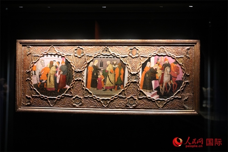 展覽“傳奇之旅：馬可·波羅與絲綢之路上的世界”展品。人民網(wǎng) 殷韜攝