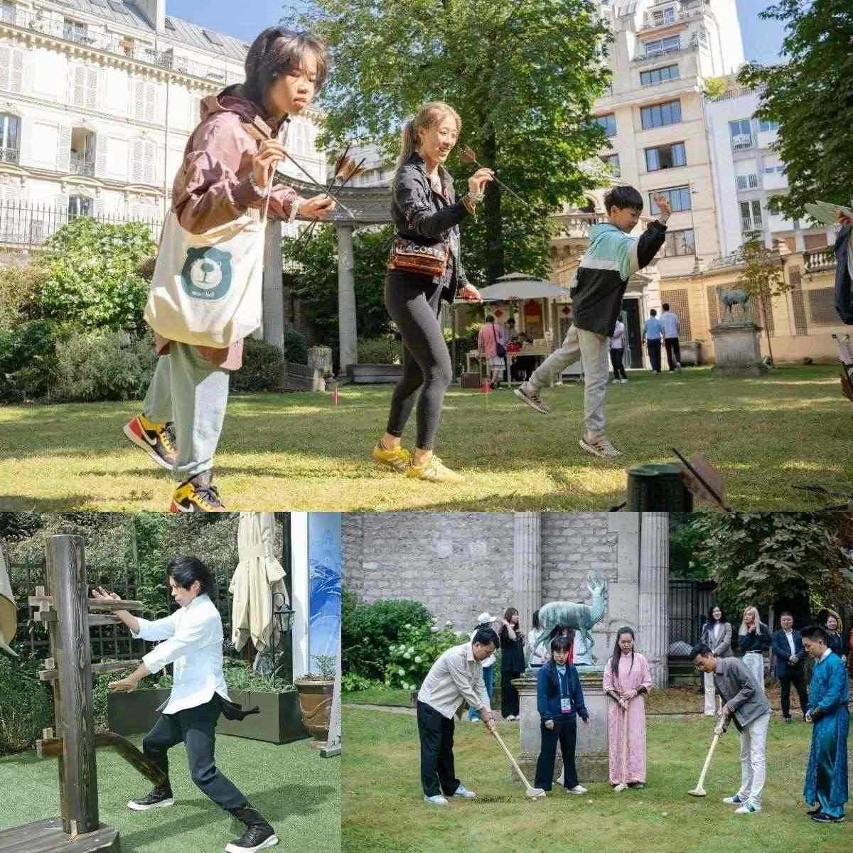 中國(guó)傳統(tǒng)體育項(xiàng)目互動(dòng)體驗(yàn)區(qū)樂(lè)趣橫生?！爸袊?guó)之家”供圖