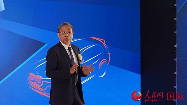 延鋒彼歐總經(jīng)理倪建華致辭。人民網(wǎng) 張茜攝