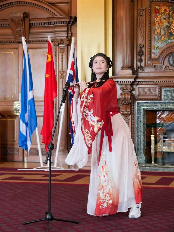 《長(zhǎng)城魂》在愛(ài)丁堡市政廳演出。主辦方供圖