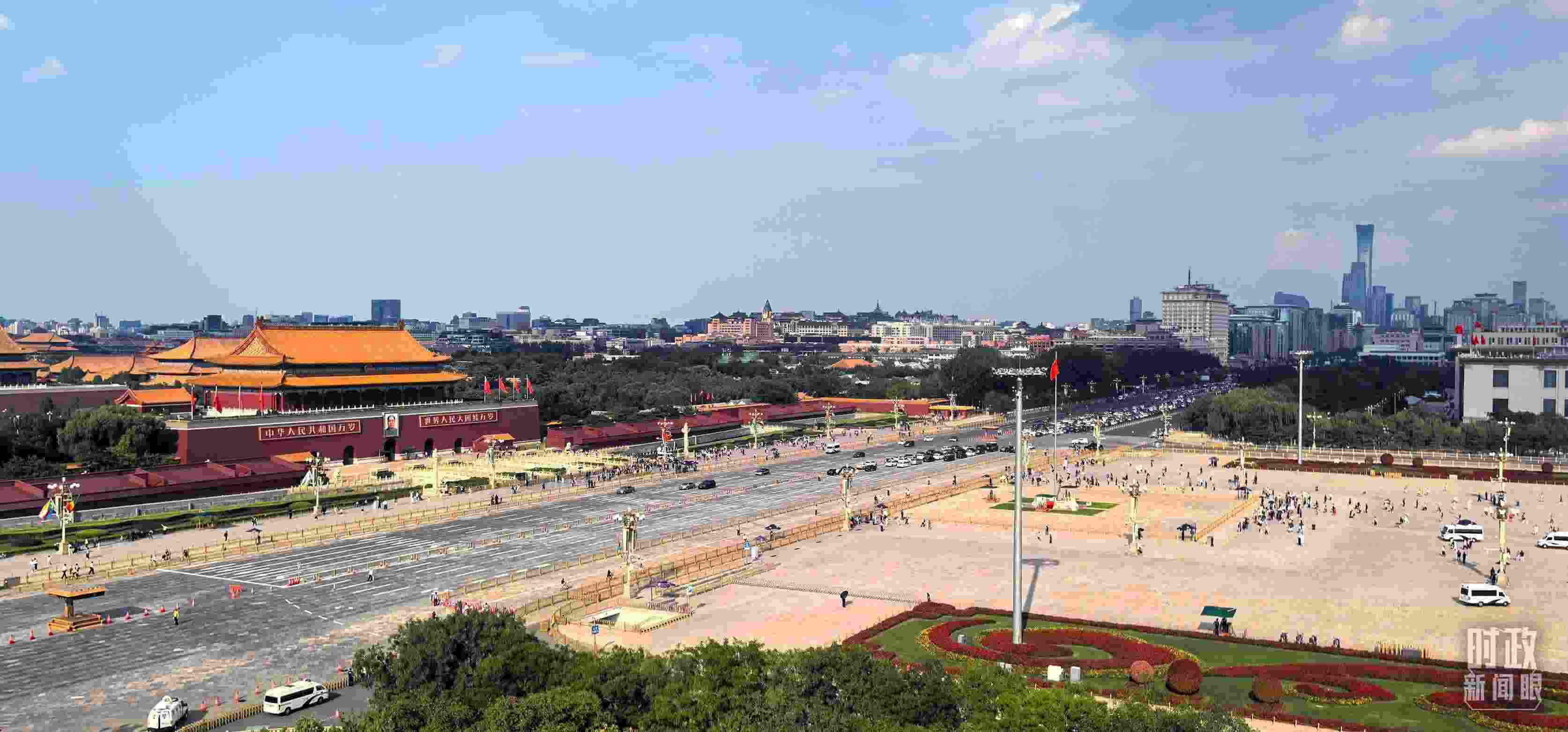 9月6日的天安門(mén)廣場(chǎng)。（總臺(tái)央視記者王子杭拍攝）