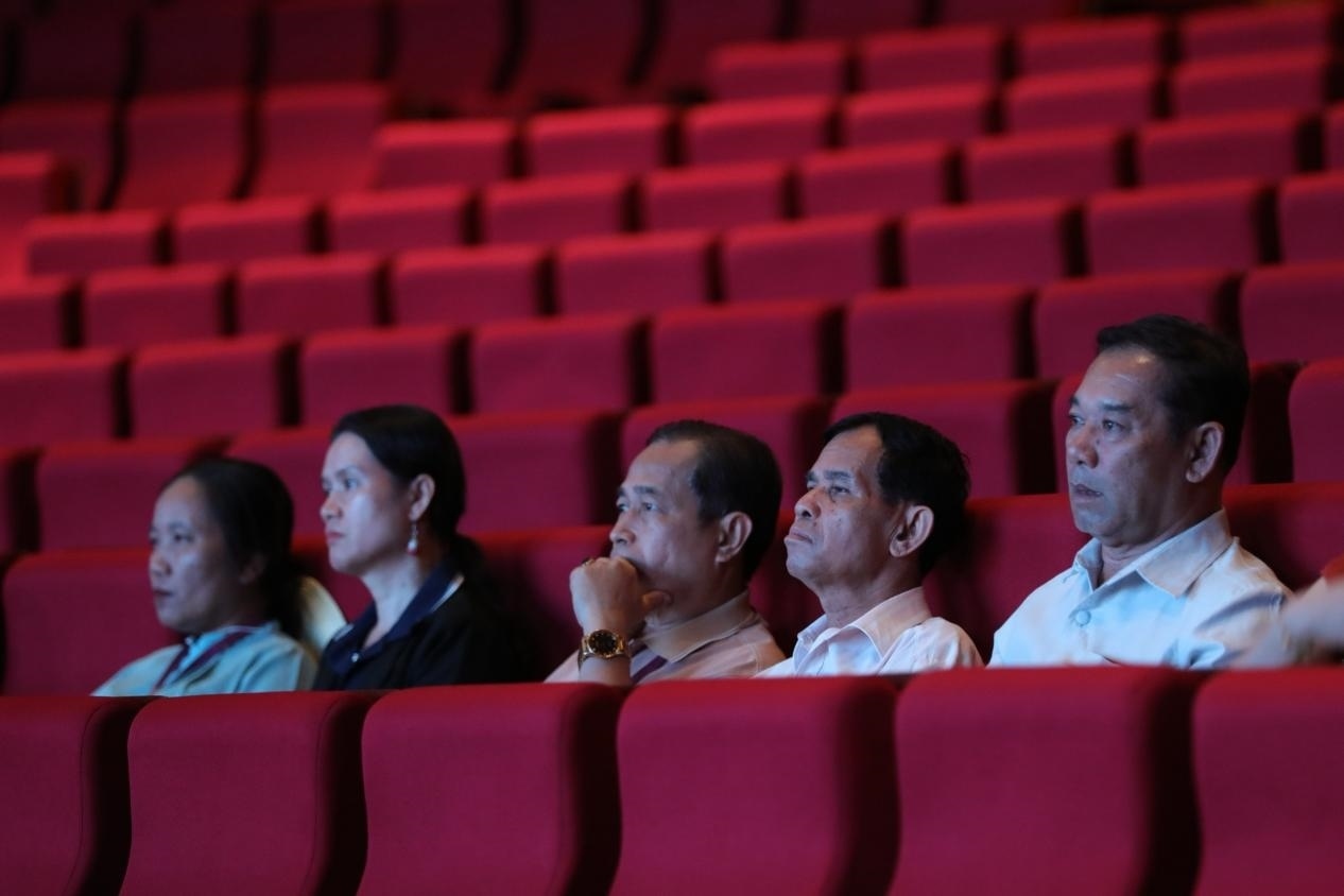 亞洲媒體考察團(tuán)在觀眾席就座。《中國經(jīng)濟(jì)周刊》記者 肖翊攝