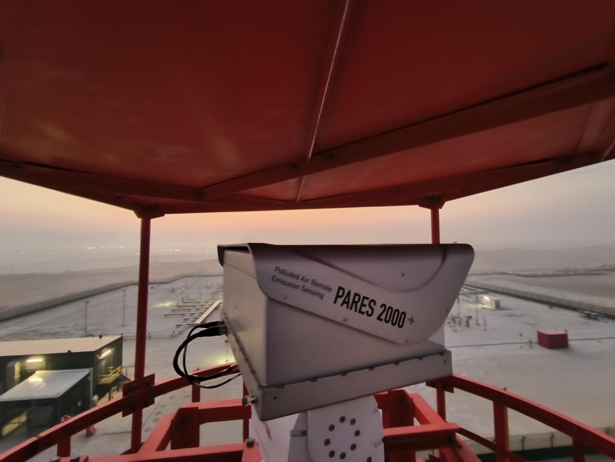 紅外線氣體監(jiān)測及智能預(yù)警系統(tǒng)主設(shè)備。振華石油供圖