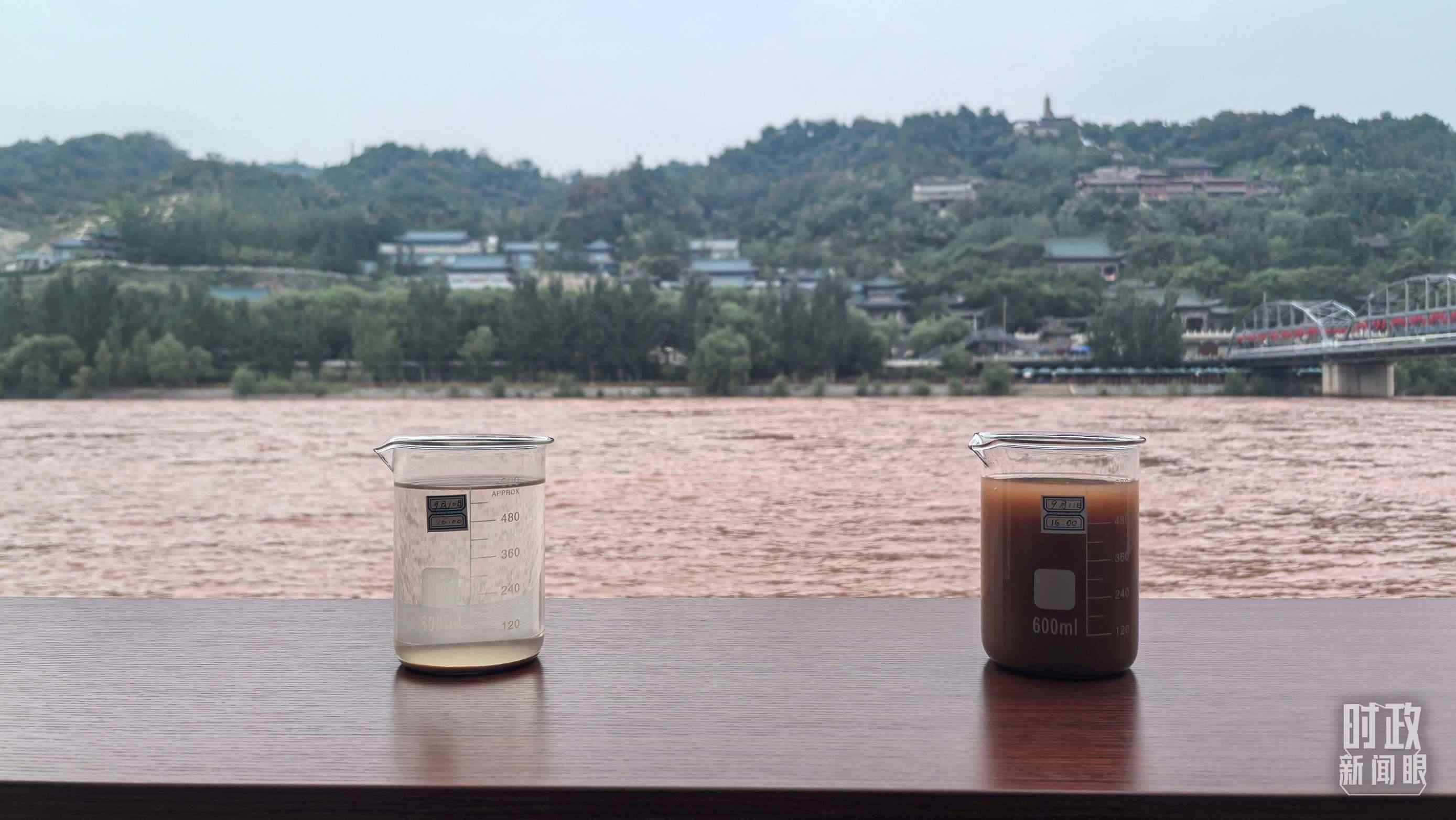 △黃河水質(zhì)監(jiān)測。（總臺央視記者陸泓宇拍攝）