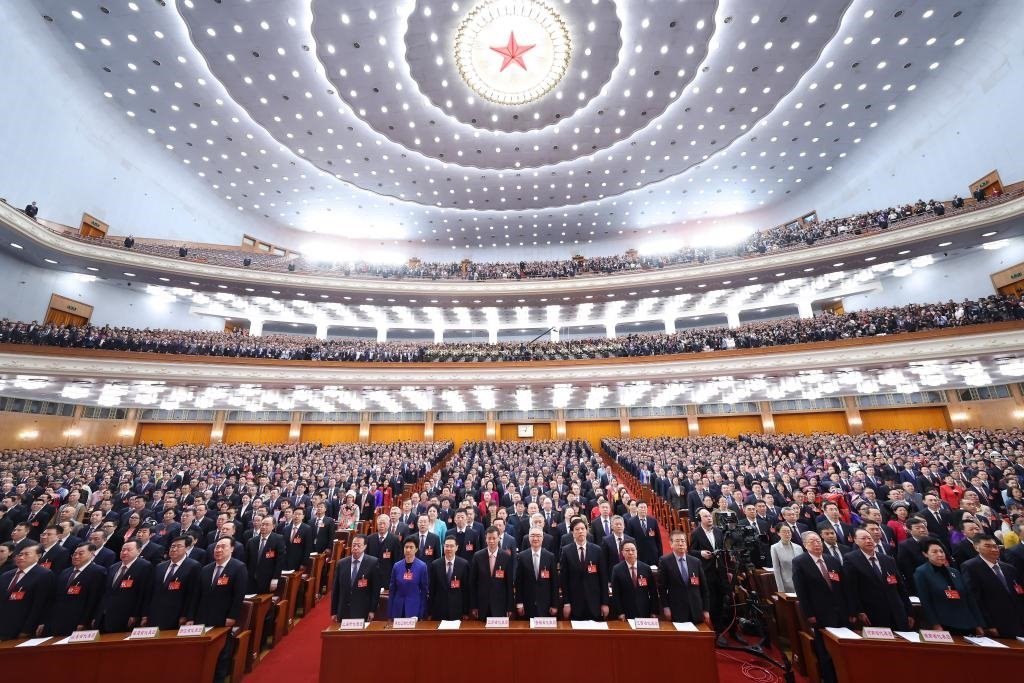 2024年3月5日，第十四屆全國人民代表大會第二次會議在北京人民大會堂開幕。新華社記者 黃敬文 攝