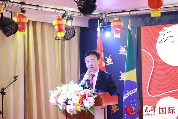 中國駐里約熱內(nèi)盧代總領(lǐng)事王海濤在活動上致辭。人民網(wǎng)記者 陳海琪攝