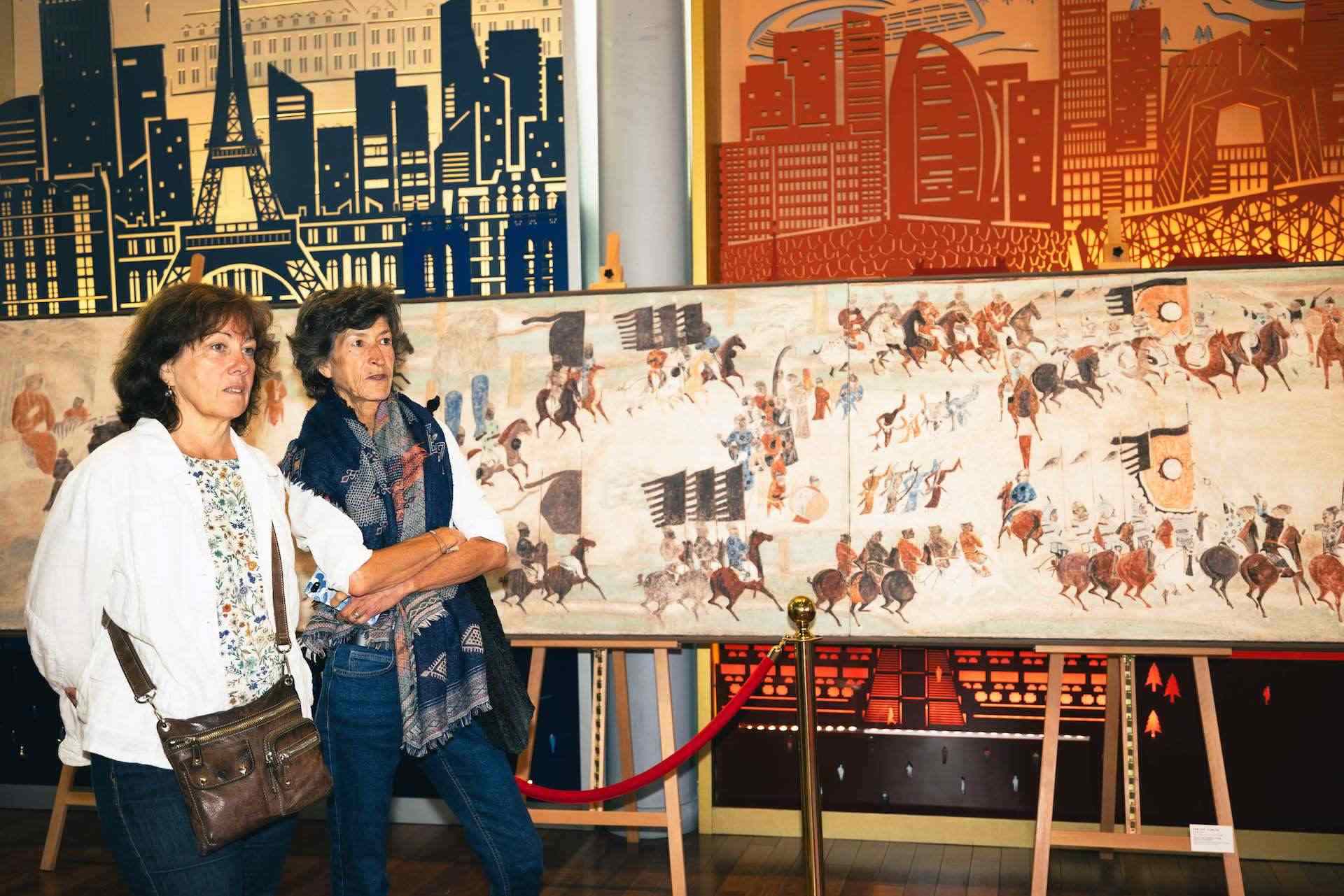 “絲路丹青——絲綢之路沿線壁畫傳摹展”在巴黎中國(guó)文化中心隆重開幕。中國(guó)藝術(shù)研究院供圖