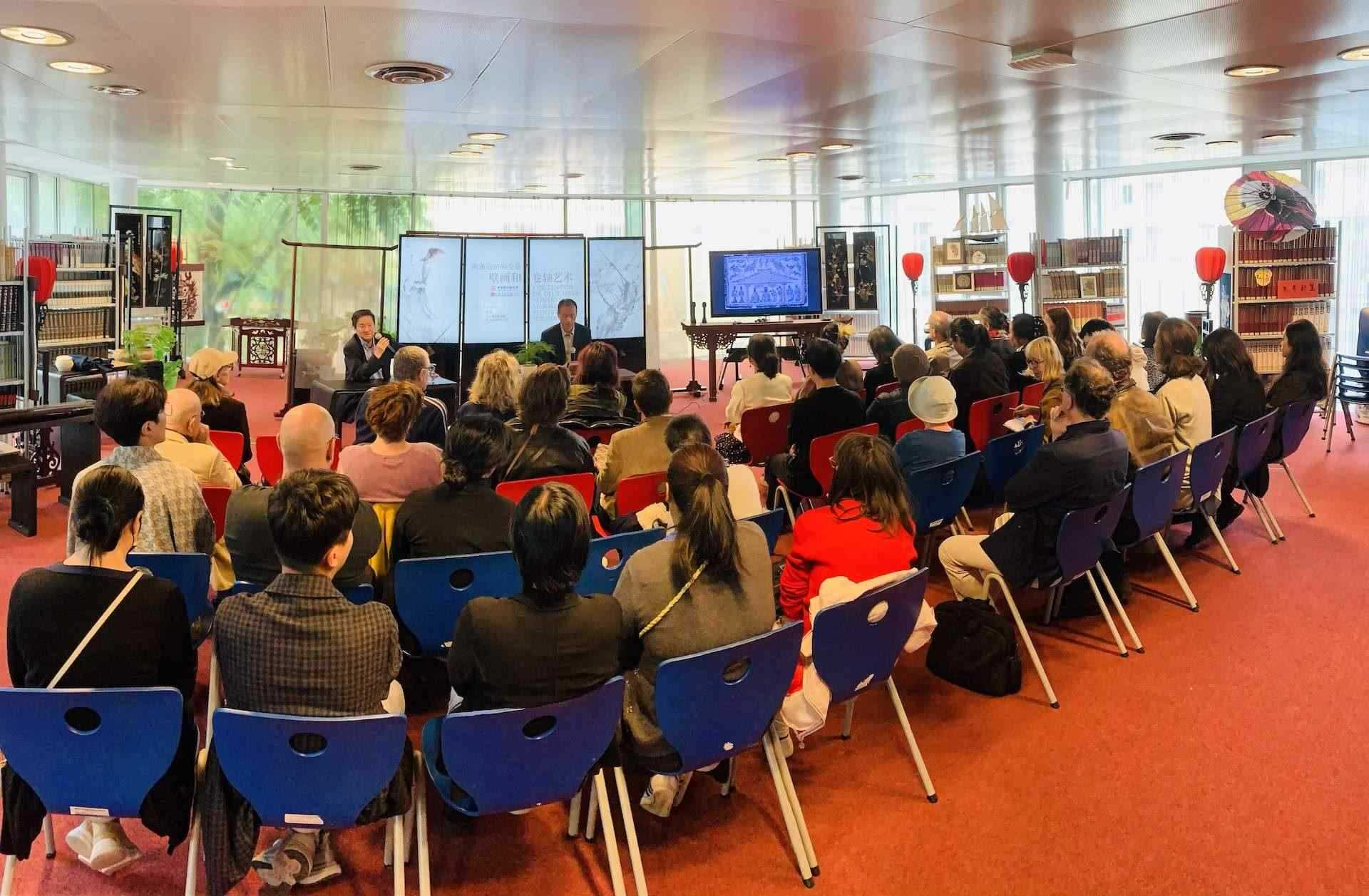 “絲路丹青——絲綢之路沿線壁畫傳摹展”在巴黎中國(guó)文化中心隆重開幕。中國(guó)藝術(shù)研究院供圖