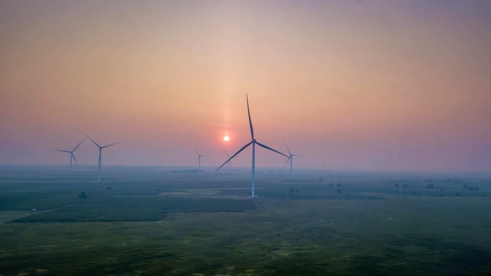 內(nèi)蒙古通遼市238萬千瓦風(fēng)電基地。（受訪者供圖）