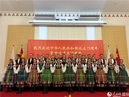 波蘭馬佐夫舍歌舞團現(xiàn)場演出。人民網(wǎng)記者 禹麗敏攝