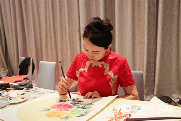 中國傳統文化展示。人民網記者任皓宇攝