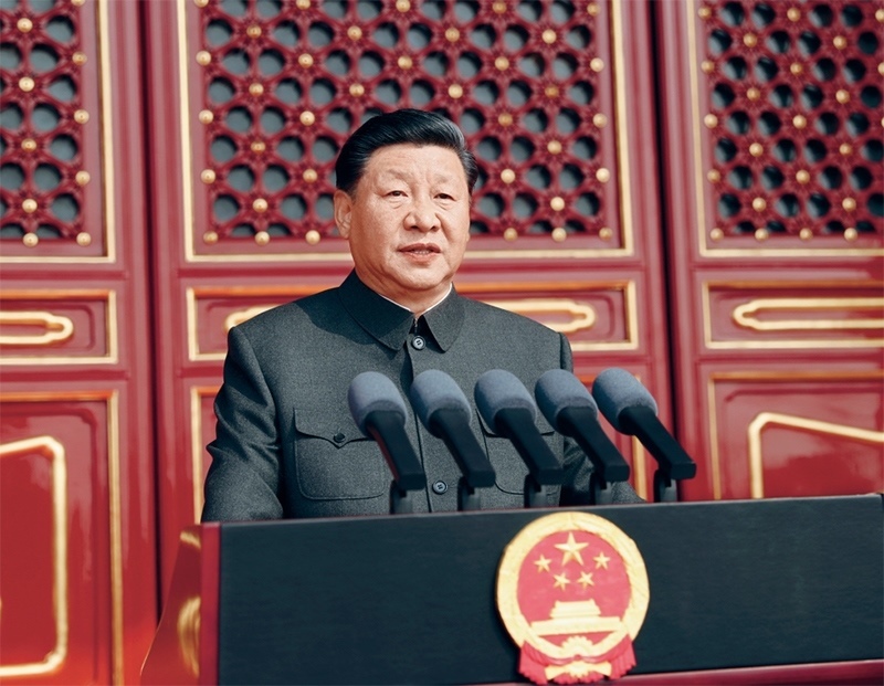 2019年10月1日，慶祝中華人民共和國成立70周年大會在北京天安門廣場隆重舉行。中共中央總書記、國家主席、中央軍委主席習近平發(fā)表重要講話。 新華社記者 鞠鵬/攝