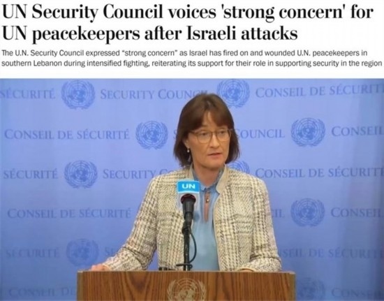 《華盛頓郵報(bào)》報(bào)道截圖（題圖為本月安理會(huì)輪值主席、瑞士常駐聯(lián)合國代表帕絲卡萊·貝里斯維爾）