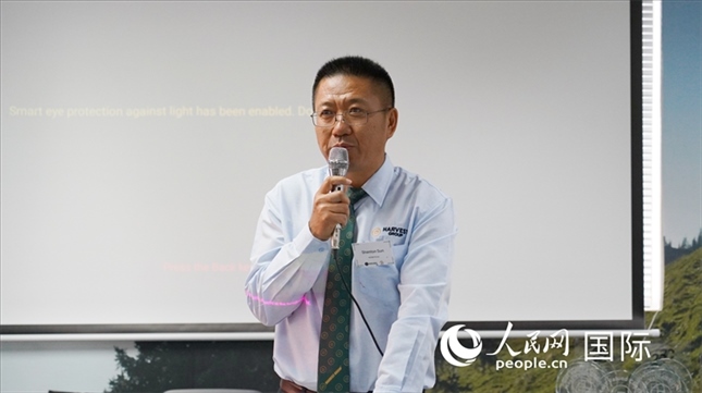 碩豐集團(tuán)董事長孫曉棟發(fā)言。 人民網(wǎng) 張茜攝