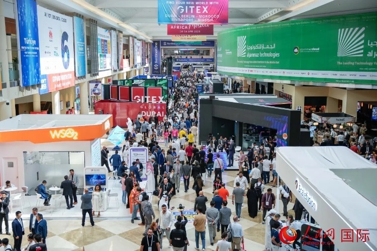 迪拜世界貿(mào)易中心場館內(nèi)一角。人民網(wǎng) 塔里克·易卜拉欣攝