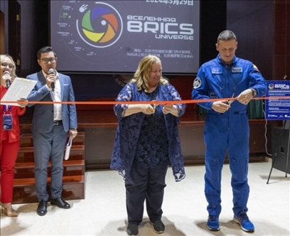 5月29日，“宇宙·金磚國(guó)家”圖片巡回展在北京舉辦。 北京俄羅斯文化中心供圖