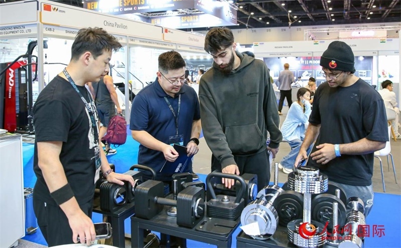 中國(guó)展臺(tái)一角。人民網(wǎng)中東中心分社塔里克·易卜拉欣攝