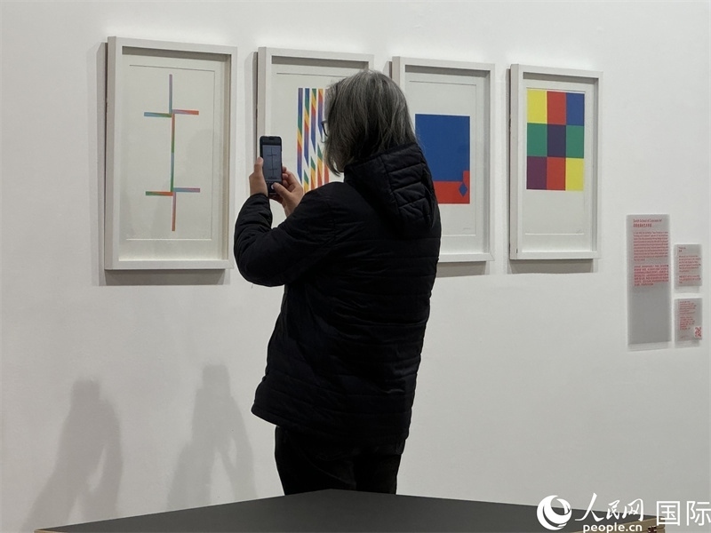 11月8日，觀眾在“瑞士經(jīng)典設(shè)計(jì)展”作品前駐足欣賞。人民網(wǎng) 謝瑩攝 