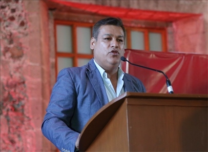 阿爾貝托·維拉致辭。主辦方供圖