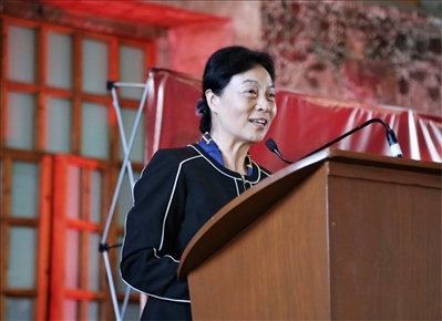 李雅芳作主旨發(fā)言。主辦方供圖