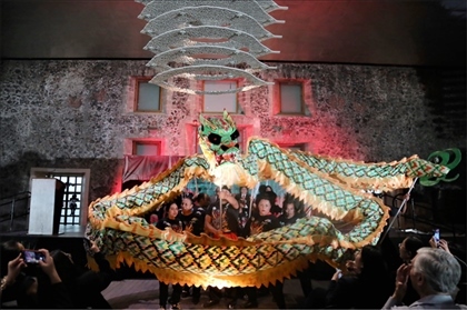 墨西哥華人社團的舞龍舞獅表演。主辦方供圖