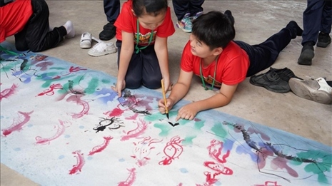 水墨畫教學(xué)。主辦方供圖