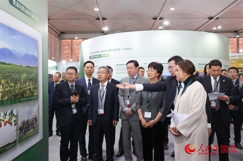 嘉賓參觀中國館。人民網(wǎng)記者任皓宇攝