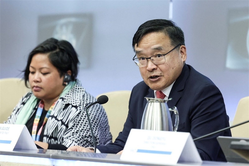 中國駐意大利大使賈桂德向與會者闡述全球發(fā)展倡議的深刻內(nèi)涵。主辦方供圖