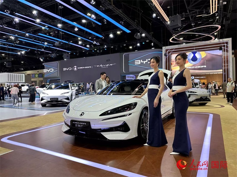 比亞迪汽車展臺。人民網(wǎng)記者 簡承淵攝