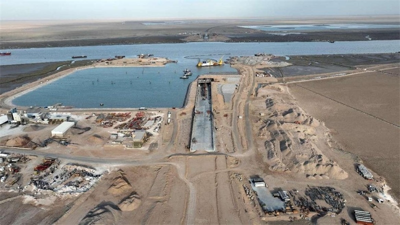 施工現(xiàn)場一景。中交天津航道局有限公司供圖