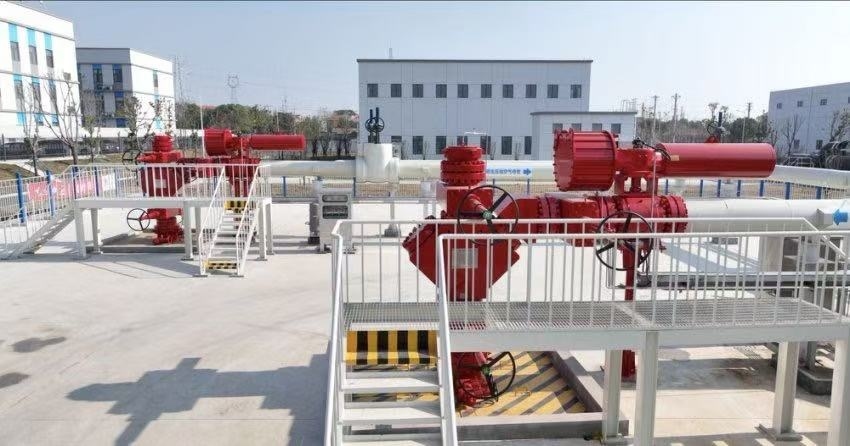 300兆瓦壓氣儲(chǔ)能示范工程鹽穴儲(chǔ)氣庫井場(chǎng)。受訪者供圖