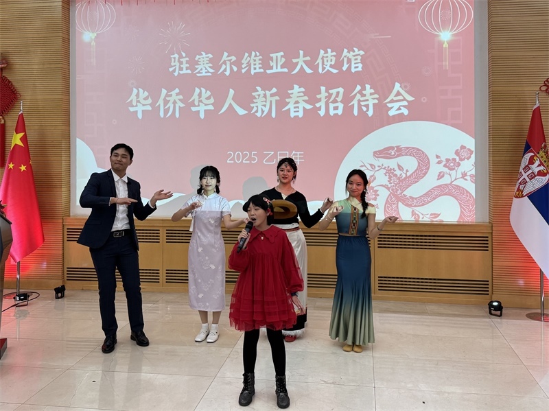 招待會現(xiàn)場表演。諾維薩德孔子學(xué)院供圖