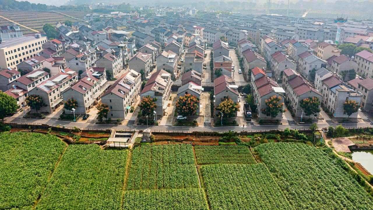 衢州市衢江區(qū)云溪鄉(xiāng)希望新村鳥瞰圖。衢州市衢江區(qū)委宣傳部 供圖