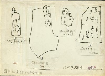 周堯為《中國昆蟲學(xué)史》摹寫的甲骨文材料。老科學(xué)家學(xué)術(shù)成長資料采集工程供圖