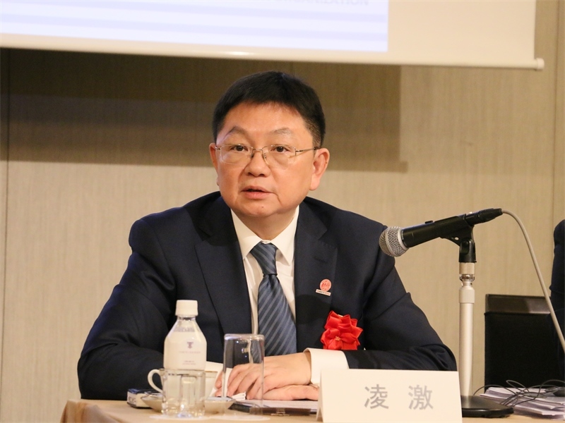 商務部副部長兼國際貿易談判副代表凌激致辭。人民網 許可攝