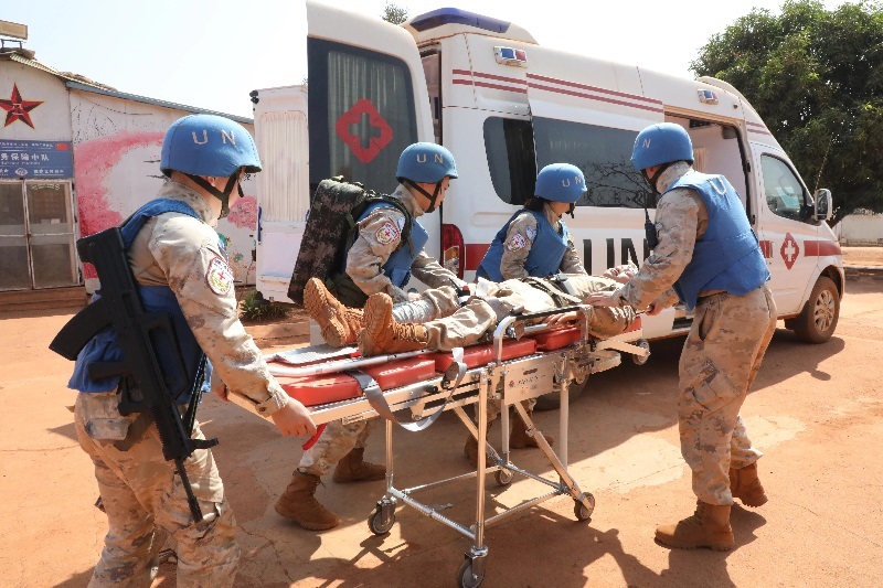 演練現(xiàn)場(chǎng)。張曉昆攝。