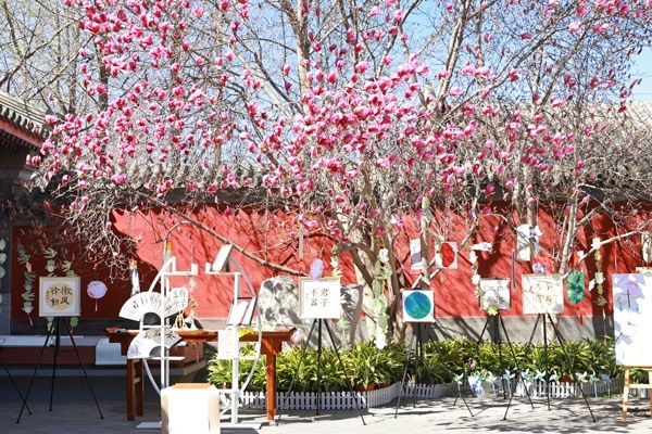 翰墨書(shū)韻展區(qū)的書(shū)法展品。府學(xué)胡同小學(xué)供圖