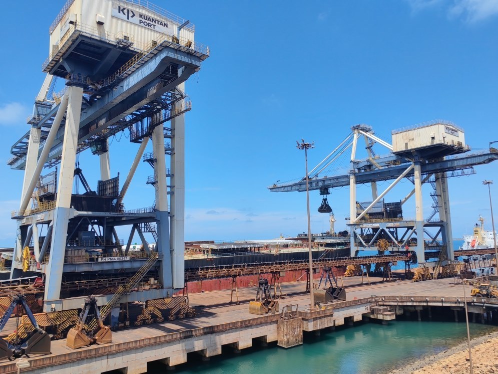 關(guān)丹港一景。（人民日報記者楊一 攝）