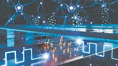 使用電化學隨機存取存儲設備進行內(nèi)存計算（藝術圖）。圖片來源：韓國浦項科技大學