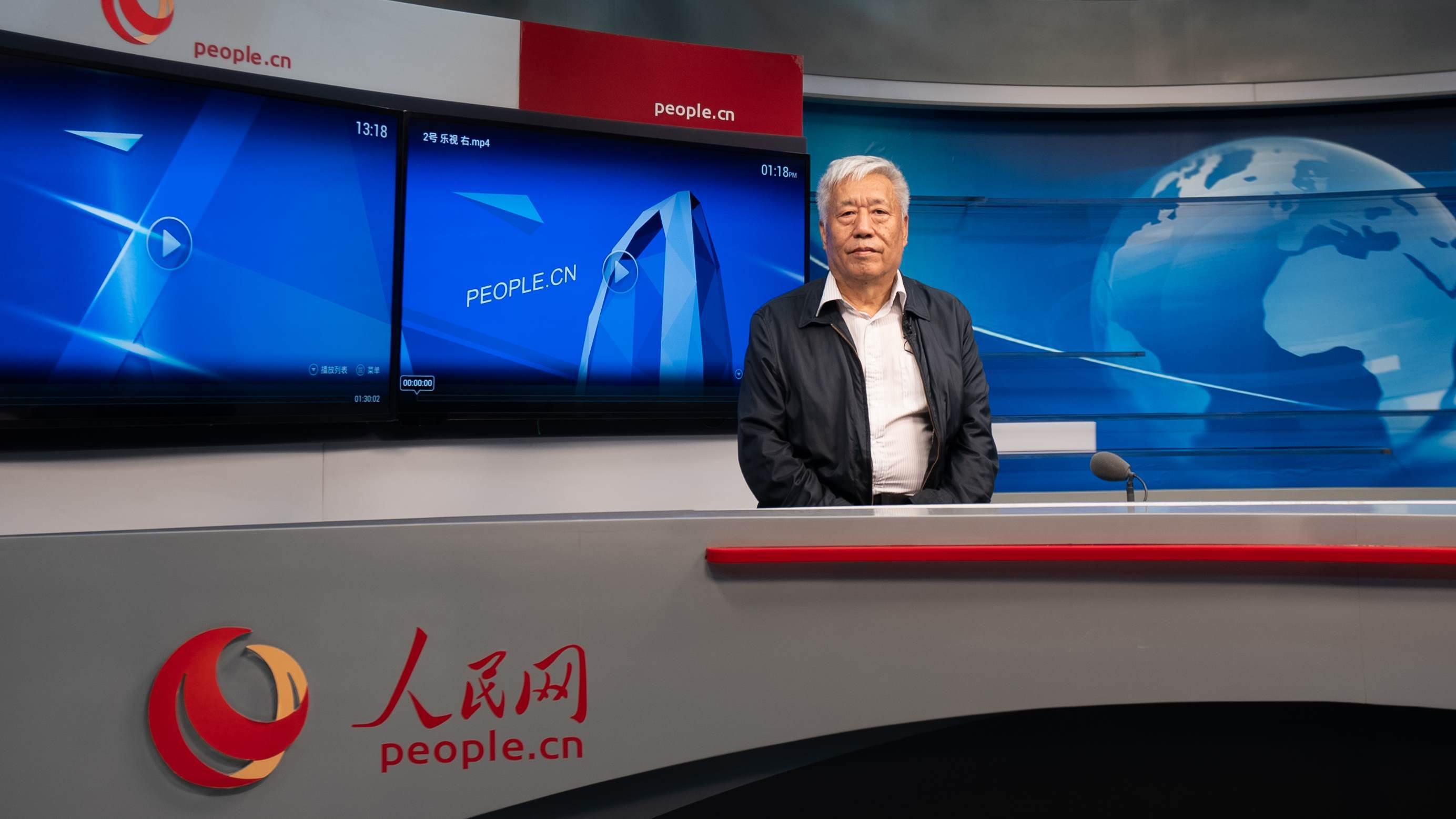 中國地震局地球物理研究所原副所長、研究員高孟潭作客人民網(wǎng)。人民網(wǎng)記者 葛泰佚攝