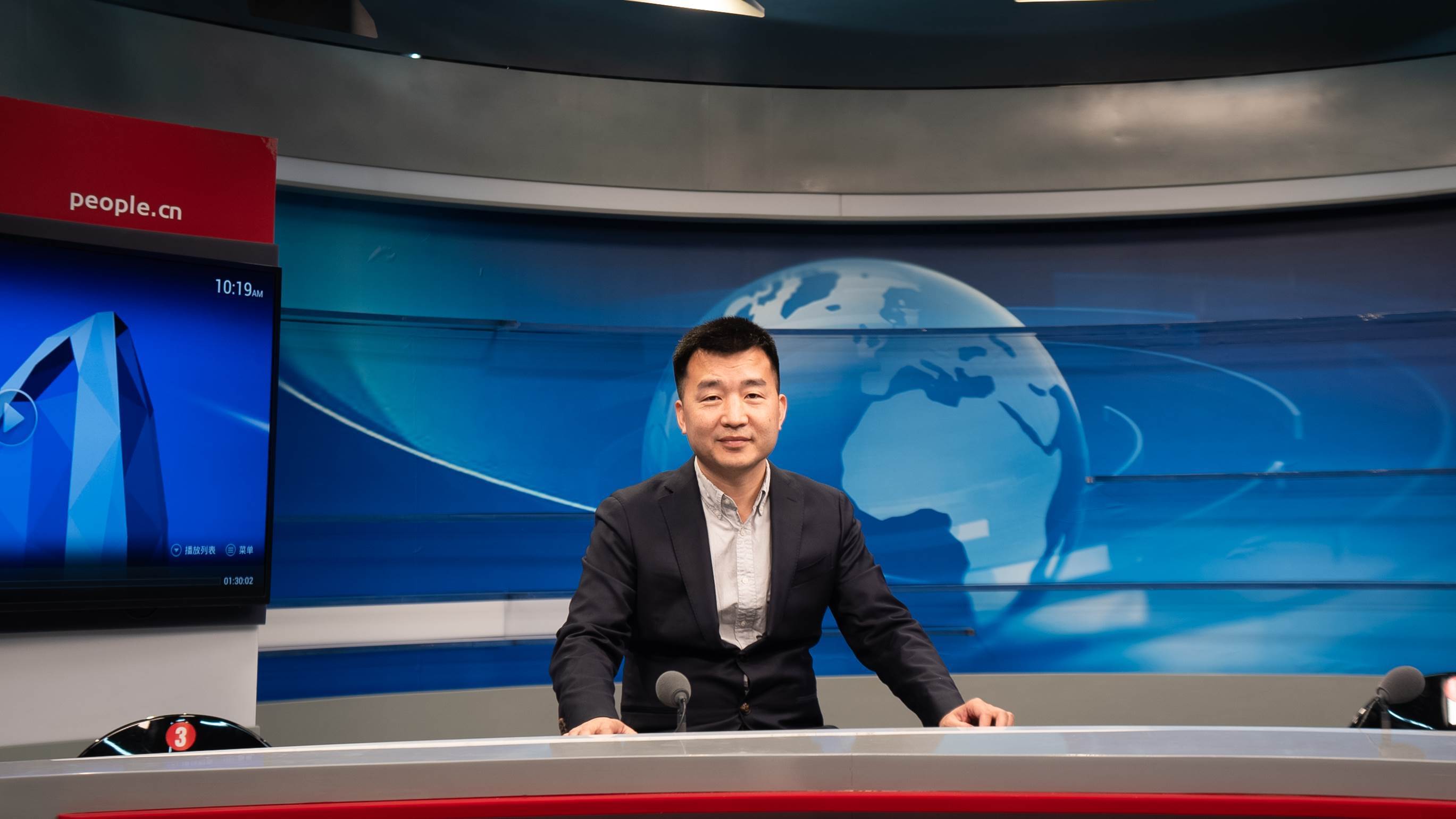 應(yīng)急管理部國家自然災(zāi)害防治研究院研究員，博士生導(dǎo)師許沖作客人民網(wǎng)。人民網(wǎng)記者 葛泰佚攝