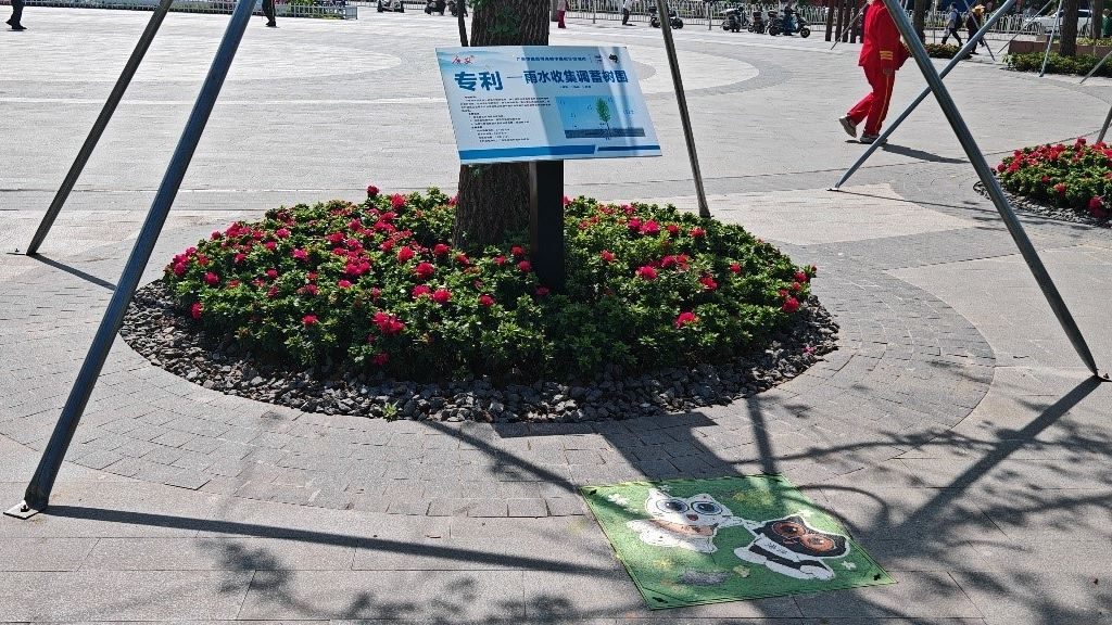 廣安“雨水收集調(diào)蓄樹(shù)池”，已在市內(nèi)公園落地運(yùn)用。受訪者供圖