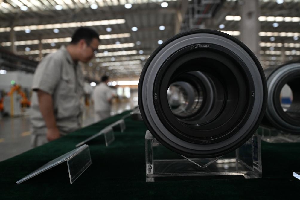 這是洛陽(yáng)軸承集團(tuán)股份有限公司生產(chǎn)的軸承產(chǎn)品。新華社記者 李嘉南 攝
